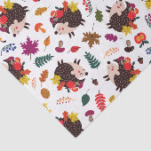 Herfst in het bos Schattigee egel met fruit Tissuepapier (Detail)