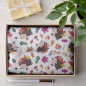 Herfst in het bos Schattigee egel met fruit Tissuepapier (Geschenk)