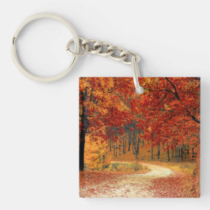 Herfst in het bos sleutelhanger
