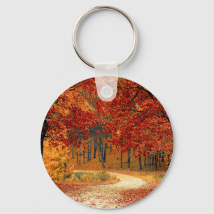 Herfst in het bos sleutelhanger