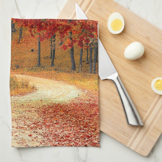 Herfst in het bos theedoek (Quarter Fold)