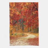 Herfst in het bos theedoek (Verticaal)