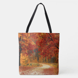 Herfst in het bos tote bag