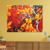 Herfst in het Bos - Verpakte kunst canvas (Insitu (Woonkamer))