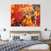 Herfst in het Bos - Verpakte kunst canvas (Insitu (Slaapkamer))