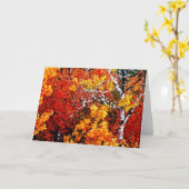 Herfst in het bos - Wenskaarten voor het schildere Kaart (Gele Bloem)