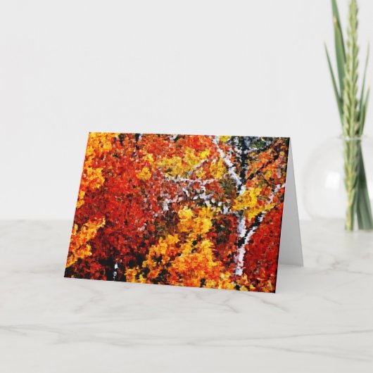 Herfst in het bos - Wenskaarten voor het schildere Kaart (Voorkant)