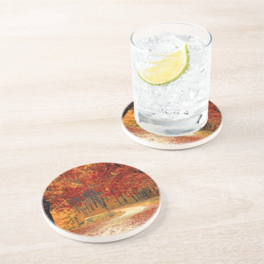 Herfst in het bos zandsteen onderzetter (Zijkant)