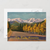 Herfst in het  Briefkaart van de Rockies (Voorkant / Achterkant)