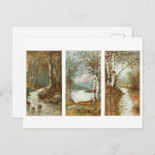 Herfst in het  Briefkaart van het bos (Voorkant / Achterkant)