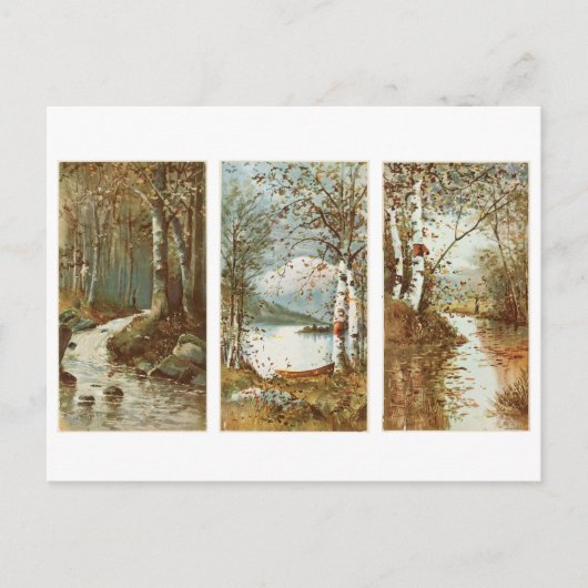 Herfst in het  Briefkaart van het bos (Voorkant)