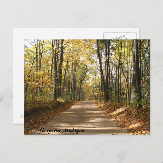 Herfst in het Briefkaart van het land (Voorkant / Achterkant)