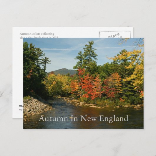 Herfst in het Briefkaart van New England (Voorkant / Achterkant)