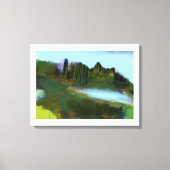 Herfst in het digitale schilderij Park Canvas Afdruk (Voorkant)