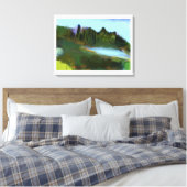 Herfst in het digitale schilderij Park Canvas Afdruk (Insitu (Slaapkamer))