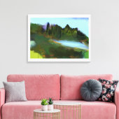 Herfst in het digitale schilderij Park Canvas Afdruk (Insitu (Woonkamer))