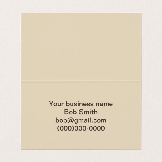 Herfst in het hart visitekaartje (Binnenkant ongevouwen)