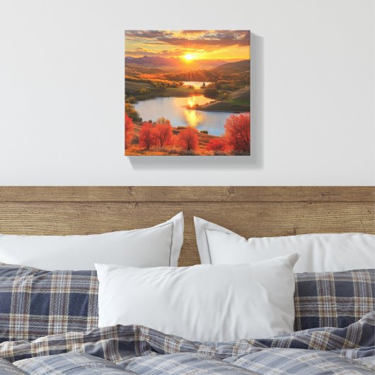 Herfst in het Lake District Canvas Afdruk (Insitu (Slaapkamer))