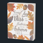 Herfst in het najaar houten kist print<br><div class="desc">Dit chique en schattige houten kistje is voorzien van Emily Bronte's quote "Elk blad spreekt mij gelukzaligheid, fladderend van de herfstboom" op een witte achtergrond met herfstbladeren / herfstbladeren en eikels in waterverf. De perfecte herfst voor uw huis. Personaliseer het voor uw behoeften. U kunt bijpassende producten vinden in mijn...</div>
