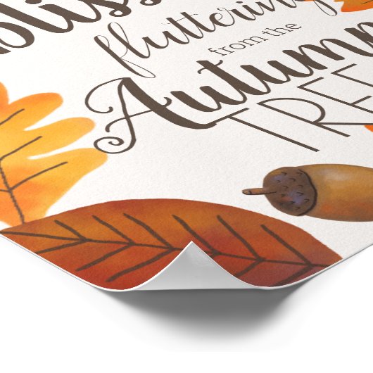 Herfst in het najaar poster (Hoek)