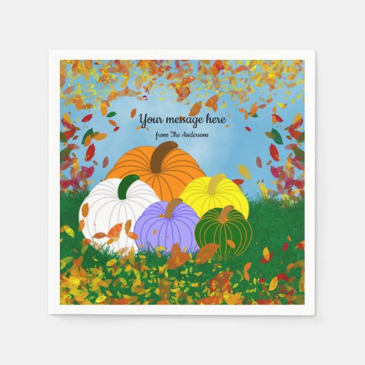 Herfst in het najaar servet (Voorkant)