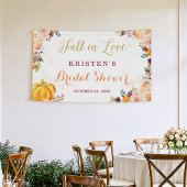 Herfst in het najaar van de liefde Floral Pumpkin Spandoek
