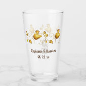 Herfst in het najaar van de Liefde Weddenschap met Glas (Achterkant)