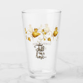 Herfst in het najaar van de Liefde Weddenschap met Glas (Voorkant)