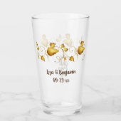 Herfst in het najaar van de Liefde Weddenschap met Glas (Achterkant)