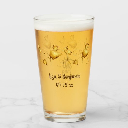 Herfst in het najaar van de Liefde Weddenschap met Glas (Achterkant gevuld)