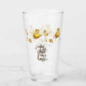 Herfst in het najaar van de Liefde Weddenschap met Glas (Voorkant)