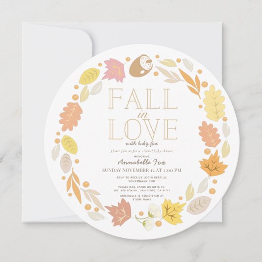 Herfst in het najaar van de liefdesherfst, groot v kaart (Voorkant)