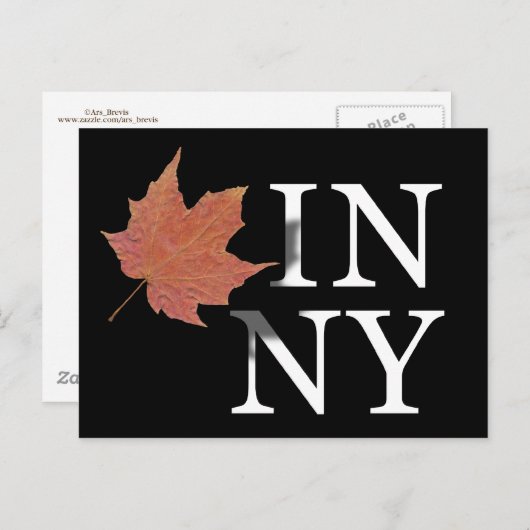 Herfst in het New Yorkse Briefkaart (Voorkant / Achterkant)
