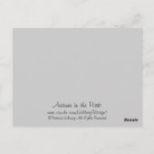 Herfst in het park briefkaart (Achterkant)