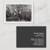 Herfst in het park (grens) visitekaartje (Voorkant / Achterkant)