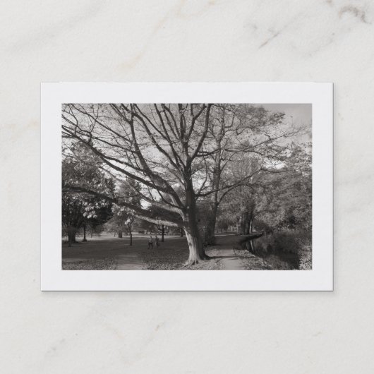 Herfst in het park (grens) visitekaartje (Voorkant)