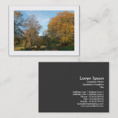 Herfst in het park (grens) visitekaartje (Voorkant / Achterkant)