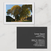Herfst in het park (grens) visitekaartje (Voorkant / Achterkant)