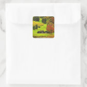 Herfst in het park vierkante sticker (Tas)