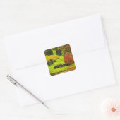 Herfst in het park vierkante sticker (Envelop)