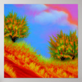 Herfst in het Poster Clouds (Voorkant)