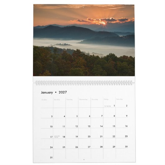 Herfst in het Smoky-gebergte Kalender (Jan 2027)