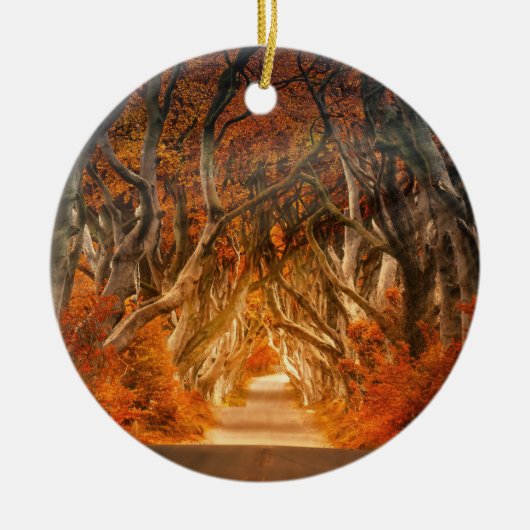 Herfst in het struikgewas keramisch ornament (Voorkant)