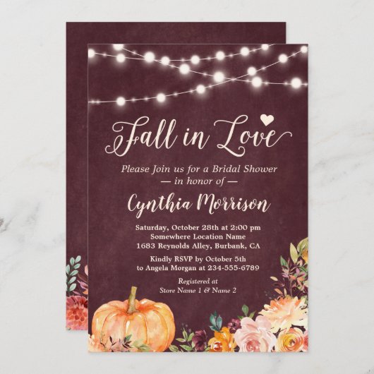 Herfst in het Vrijgezellenfeest van de Lichten van Kaart (Voorkant / Achterkant)