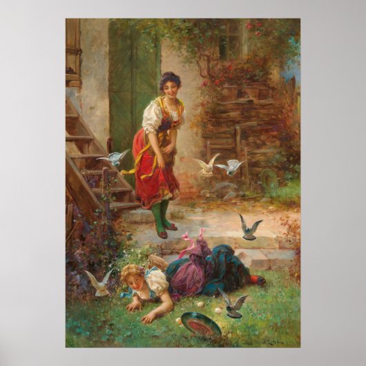 Herfst in het zelf door Hans Zatzka - poster (Voorkant)