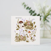 Herfst in houtland aquarel illustratie (Staand voorkant)