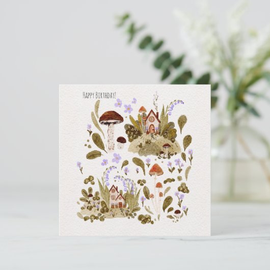 Herfst in houtland aquarel illustratie (Staand voorkant)