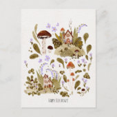 Herfst in houtland aquarel illustratie briefkaart (Voorkant)