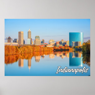 Herfst in Indianapolis, Indiana, Verenigde Staten Poster