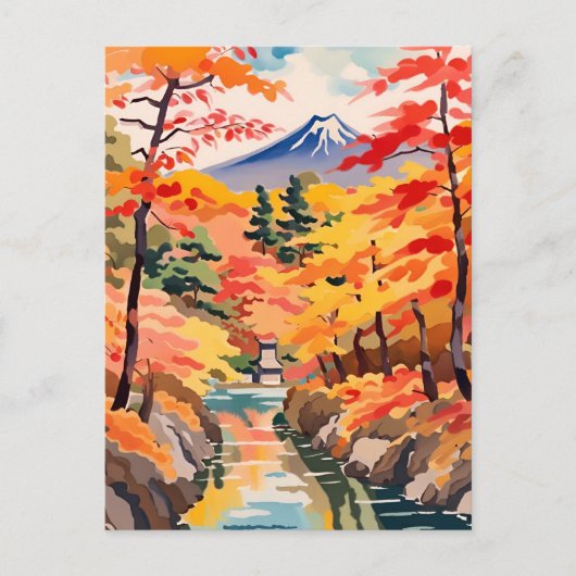 Herfst in Japan - Japanse herfst Briefkaart (Voorkant)